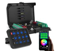 Pannello di commutazione Chelhead a 12 bande con controllo APP RGB 80A multifunzione retroilluminato dimmerabile Bluetooth pannello di commutazione a distanza impermeabile universale