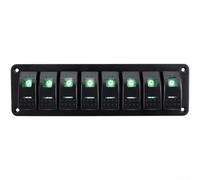 Pannello di commutazione del grado marino della lega di alluminio IP65 12V | Indicatori LED verde brillante, visibilità in condizioni di scarsa illuminazione, monitoraggio dello stato chiaro