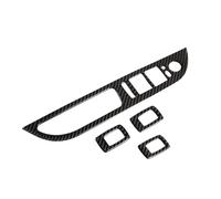 Pannello di Controllo del Sollevatore del finestrino dell'auto in Fibra di Carbonio, Pulsante dell'interruttore del finestrino, Cornice di Copertura del Rivestimento per BMW 5 Series E60 E61 04-10(B)