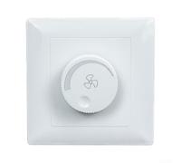 Pannello di controllo della velocità di 200W 250V per i ventilatori a soffitto, regolatore dell'interruttore della parete bianca 86X86mm, alloggiamento in plastica impermeabile per una circolazione