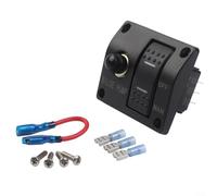Pannello di controllo per pompe di sentina marina con interruttore manuale a 3 vie con indicatori LED e interruttore automatico per una maggiore sicurezza su sistemi a 12 V e 24 V