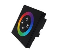 Pannello di controllo touch con interruttore a parete tipo 86, dimmer for strisce luminose a LED RGB DC12V-24V(Black)