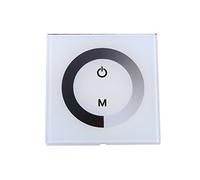 Pannello di controllo touch da parete DC 12V-24V con dimmer regolabile per luminosità per strisce luminose a LED monocolore (bianco)