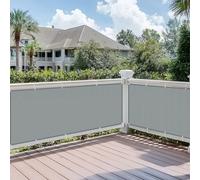 Pannello di copertura per schermatura della privacy, recinzione da ombreggiamento per balcone, parabordo antivento, schermo UV per giardino 0,9x6m-Grigio scuro,0,9x5m-Colore sabbia,0,9x3m-grigio scuro