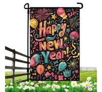 Pannello di cortile di buon anno, bandiera del giardino di Natale - Decorazioni di buon anno Bandiera da giardino di Natale a doppia faccia | Bandiera da giardino, segno di felice anno nuovo per la