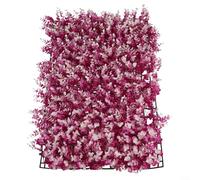 Pannello di erba artificiale per siepe e recinzione, decorazione per casa, matrimonio, posto di lavoro, con plastica PVC (viola e bianco)