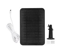 Pannello di espansione solare Alimentatore solare portatile resistente alle intemperie con staffa regolabile per telecamera di sicurezza 4W 6V (Nera)