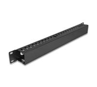 Pannello di gestione cavi DeLOCK 81558 1U Metallo Nero