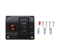 Pannello di interruttore della pompa a 3 vie Klatata a 3 vie - Man Off Auto azionamento con luce a LED per barche marine, navi e yacht, DC 12V (DC12V)