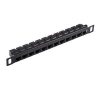 Pannello di messa a 12 porte, pannello di aggiornamento a 12 porte, rack per organizzatore di fili, rack di cablaggio CAT5E/CAT6 non schermato per la scuola, porta organizzatore