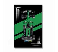 Pannello di montaggio a parete compatibile con LE*GO Technic 42240 Aston Martin Aramco AMR25 Formula 1 Race Ca - Supporto da parete per auto F1 42240 50 x 80 cm (modello non incluso), C