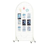 Pannello di parete della griglia con i ganci, scaffale di esposizione mobile da pavimento sulle ruote per la vendita al dettaglio e le mostre d'arte