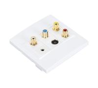 Pannello di parete multimediale con presa da 3,5 mm F, TV da 9,5 mm, 3 RCA AV e coassiale