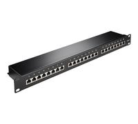 Cat 6 19 " Patchpanel, 24 Porta, Stp Schermato, Nero Patchfeld Lsa