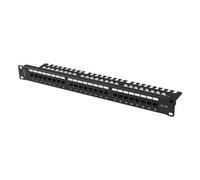 Pannello di Patch Lanberg PPUA-1124-B Cat6a 24 Porte 1U Acciaio Nero