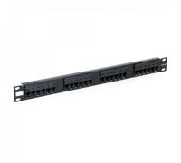 Pannello di patch Phasak 19" Cat.6 UTP RJ45 LSA 24P 1U nero