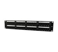 Pannello di patch Phasak 24 porte Cat.6 1U per rack 19 pollici