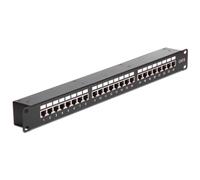 Pannello di permutazione Delock 43295 24 porte Cat6 1U Nero