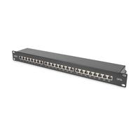 Cavo patch CAT 6A, classe EA, schermato, Patch Panel Nero, classe EA, schermato, RJ-45, Cat6a, Nero, Acciaio, Montaggio a rack, 1U