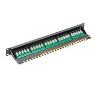 Pannello di permutazione telefonico Item 25 Prese RJ45 CAT.3 1U Nero 40120