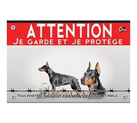 Pannello di plastica Attenzione al cane femmine dobermann