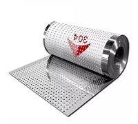 Pannello di protezione per balconi in acciaio inossidabile 304, foglio perforato con diametro del foro da 8 mm, per progetti fai da te, pannello in metallo resistente (31 x 500 cm)