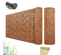 Pannello di recinzione in bambù naturale, altezza 0,3-1,8 m, resistente alle intemperie, per balcone, patio, giardino; facile da tagliare, ideale per recinzioni e soluzioni per la privacy.