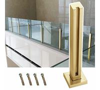 Pannello di Recinzione in Vetro Dorato con balaustra, palo per balaustra in Vetro, Sistema di ringhiere per Ponti in Acciaio Inossidabile per impieghi gravosi, Kit di ringhiere per piattafo