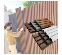 Pannello di recinzione per esterni, in legno composito, per giardino e patio, pannello decorativo a doghe per terrazza e cortile