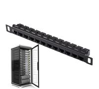 Pannello di rete a 12 porte, pannello di messa a 12 porte | Portafili del gestore dei fili, porta cavi CAT5E/CAT6 non schermato per la scuola, porta organizzatore