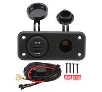 Pannello di ricarica efficiente, con indicatore LED blu e interruttore di alimentazione, per auto, barche e camper (sistemi 12V-24V)