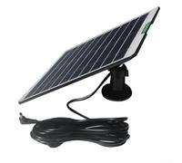 Pannello di ricarica solare da 5 W per campanello ad anello, pannello solare per fotocamera con batteria ricaricabile esterna, alimentatore di sicurezza esterno con cavo da 2,5 m (nero)
