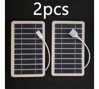 Pannello di ricarica solare portatile pezzi 5V 2W con uscita USB, caricatore solare rettangolare per campeggio , escursionismo, alimentazione di emergenza per power bank