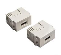 Pannello di ricarica USB modulo di alimentazione interruttore adattatore interfaccia per smartphone, tablet, dispositivi MP4 con uscita 5 V 2,1 A e alloggiamento in metallo ABS (2 pezzi)