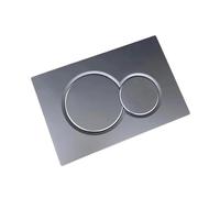 Pannello di scarico per serbatoio dell'acqua nascosto, elegante doppio interruttore a pressione, accessori in bianco, argento, grigio, nero, oro, ideale per bagni moderni (grigio)
