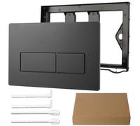 Pannello di scarico per WC,Sostitutivo per doppio scarico,Kit ricambio per cisterna,Compatibile con pannelli di scarico Geberit Sigma 01/20/30/50 e serie UP 300/320 - Nero