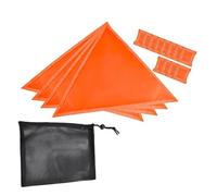 Pannello di sicurezza arancione - Bandiera di sicurezza impermeabile | Segnale compatto di sopravvivenza di emergenza Air Panel | Patch di sicurezza magnetiche ad alta visibilità con sacchetto a
