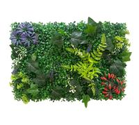 Pannello di siepe artificiale, parete per piante artificiali, erba sintetica, pannelli verdi per giardino, terrazza, balcone, parete, recinzione, resistente ai raggi UV, facile da installare, 60 x 40