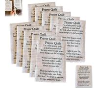 Pannello di testo for trapunta con preghiera - Progetto di cucito cristiano, quadrati di trapunta con poesia di preghiera tascabile prestampati fai da te, regali di fede for amici e familiari(50pcs)