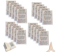 Pannello di testo for trapunta da preghiera, Pannello di testo for trapunta da preghiera tascabile con croci e poesia cristiana, Regali for te, amici, famiglia, artigiani cristiani(D-20pc)