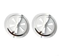Pannello di ventilazione in acciaio inox di grado marino, con griglia di ventilazione regolabile a specchio, per navi, roulotte, 125 x 125 mm (2 pezzi)