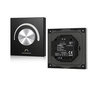 Pannello di vetro rotante Regolatore LED a tensione costante DC 12V 24V Dimmer(Black)