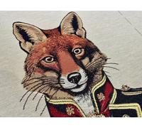 Pannello di volpe tessuto arazzo natalizio arazzo ritratto animale cuscino 47...