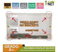 Pannello Display LCD da 15,6 pollici per HP Envy 17-2199ef 40 pin HD+