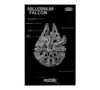 Pannello Display per Lego 75389 75257 Millennium Falcon, Cornice da Muro per Mattoncini Compatibile con Lego 75389 75257 Decorazioni per Sfondo (Modello non Incluso) (Opzione E)