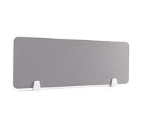 Pannello divisorio acustico per ufficio, facile da installare, design arrotondato, rimovibile, grigio, 120 x 30 cm, migliora la privacy e riduce il rumore, ideale per persone che amano i pensieri