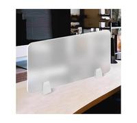 Pannello divisorio in acrilico per la privacy per scrivania da ufficio Freestanding Schermo traslucido Barriera di distrazione visiva Finitura satinata Divisore per ufficio Scudo privacy per spazi di