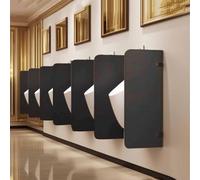 Pannello divisorio per orinatoio, pannello moderno per la privacy, divisorio per bagni pubblici in legno artificiale per uomini, angoli arrotondati, per bagni, centri commerciali(2 pack)