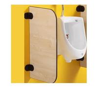 Pannello divisorio per WC, deflettore per orinatoio a pavimento, schermo per la privacy del bagno degli uomini, divisorio in legno per WC con accessori per scuole e centri commerciali (Color