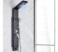 Pannello doccia a LED Sistema a torre Pioggia Cascata Colonna doccia Display della temperatura con massaggio Corpo Spa